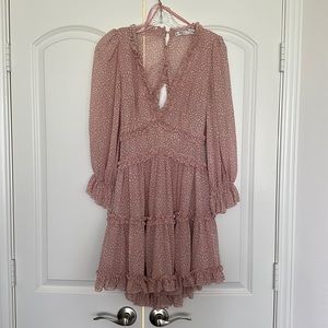 Showpo Pink long sleeve dress